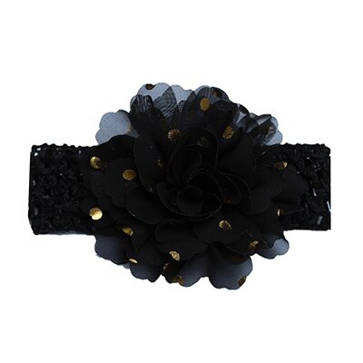 Pailletten Grote Bloemen Elasticiteit Brede Baby Hoofdband 12 Kleuren Haar Accessoires Kinderen Stamping Chiffon Haarband: D