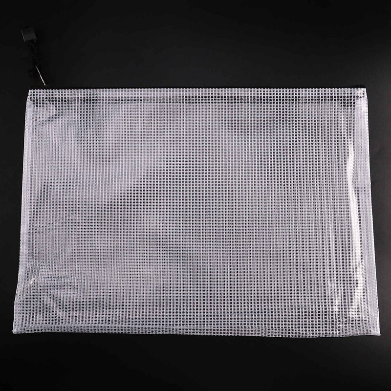 15 Pack Mesh Zipper Pouch Document Bag A4 Waterproof Document Pouch for School Office Supplies, Cross Stitch Organizing Storage