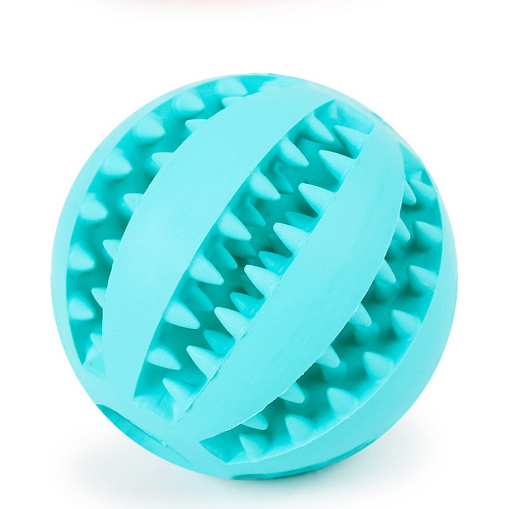 Speelgoed Voor Honden Rubber Hond Bal Voor Puppy Grappige Hond Speelgoed Voor Pet Puppies Grote Honden Gebitsreiniging Snack Bal speelgoed Voor Huisdier Producten: Blue / M  Diameter 6CM