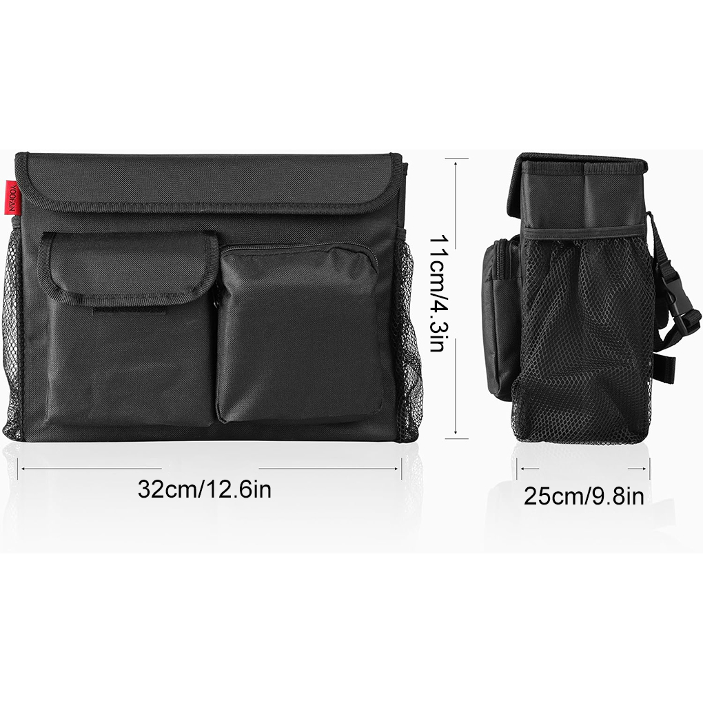 Styrtaske til løbehjul, stor kapacitet, taske til el-løbehjul, multi-lomme taske til el-løbehjul til cykling, organisering af nøgler