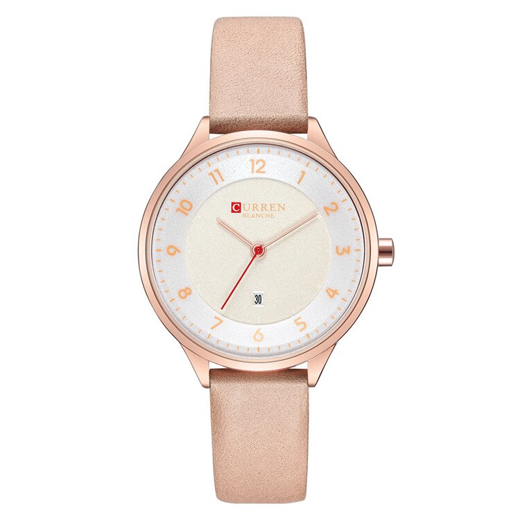 Slanke Lederen Horloge Voor Vrouwen Fahion Quartz Vrouwelijke Klok Met Datum Digitale Horloge Dames Casual Horloges Montre Femme: pink