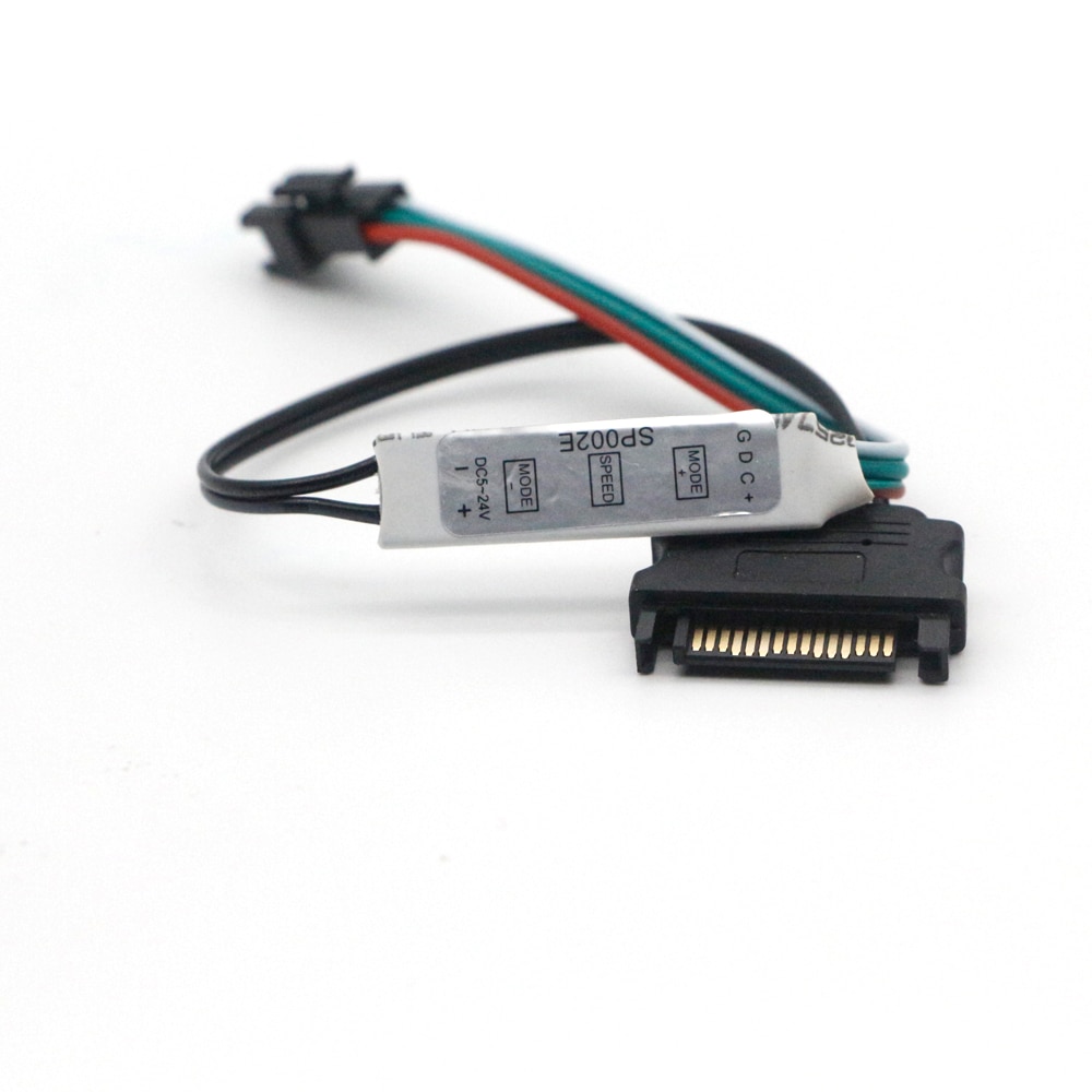 600px SP002E Mini 3Key Led Controller Usb Dc Sata Voor Rgb WS2812B UCS1903 SK6812 Adresseerbare Pixels Led Strip Verlichting DC5V-24V