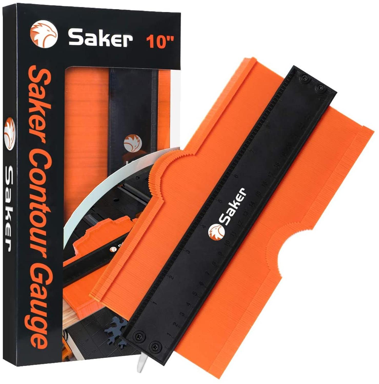 Saker Contour Gauge Profile Tool Adjustable Lock Precisely Copy Irregular Shape Duplicator DIY Handyman Construction Marke Ruler