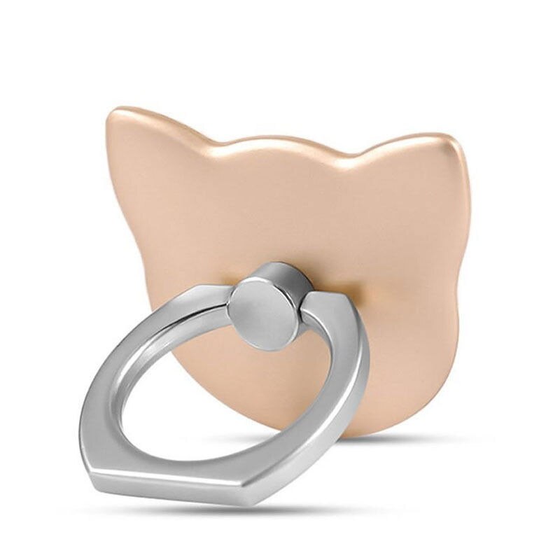360 Degree Finger Ring Cat Head Ring Cartoon Mobile Phone Smartphone Stand Holder For all Smart Phone Luxury Models