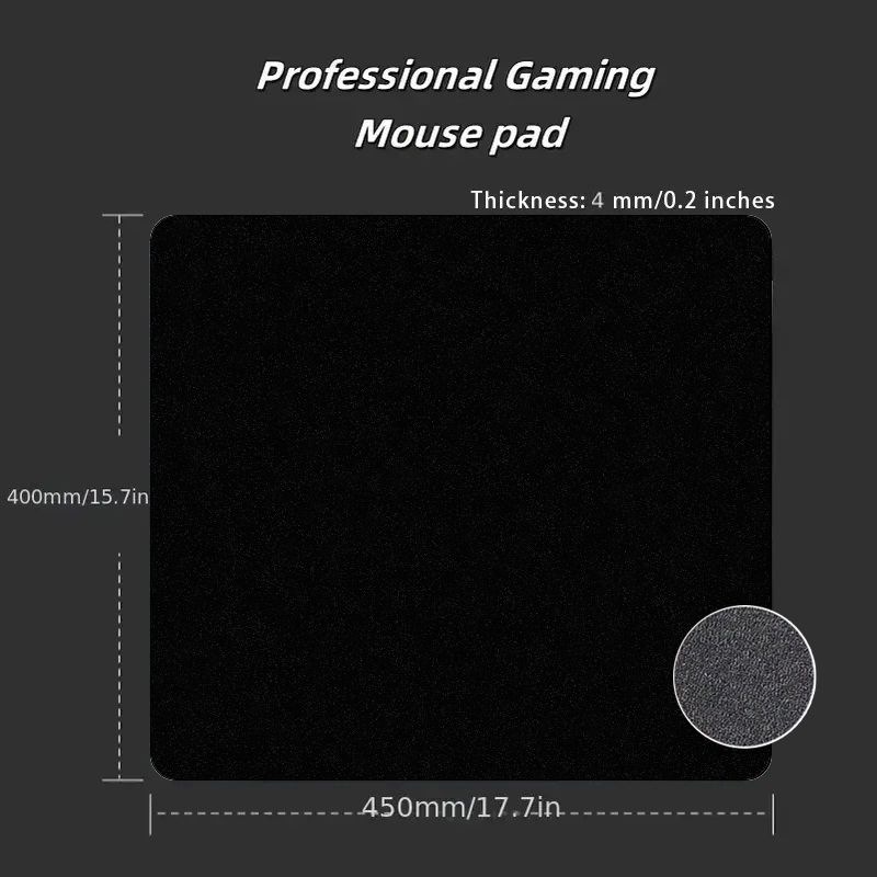 Control Mauspad Gamer 450x400mm Professionelle E-Sport Mauspad Gaming Speed Mousepad Reine Farben Tischpads Gummi Schreibtisch Matte
