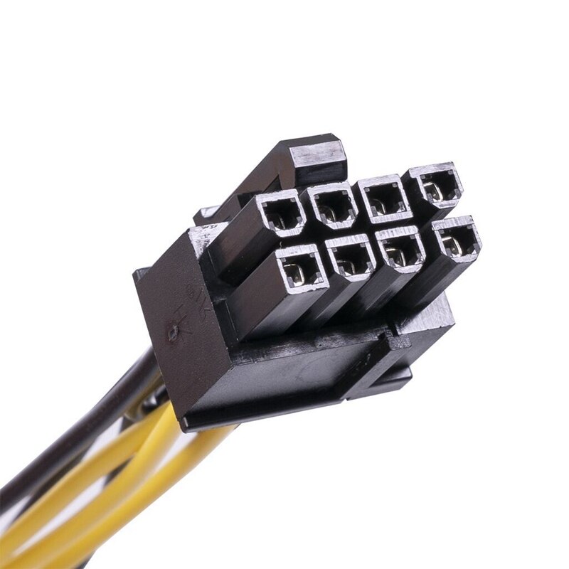 6-Pin to 8-Pin(6 + 2 ) Video Card Power Cable Extension Cable Slide Rail Power Supply Adapter