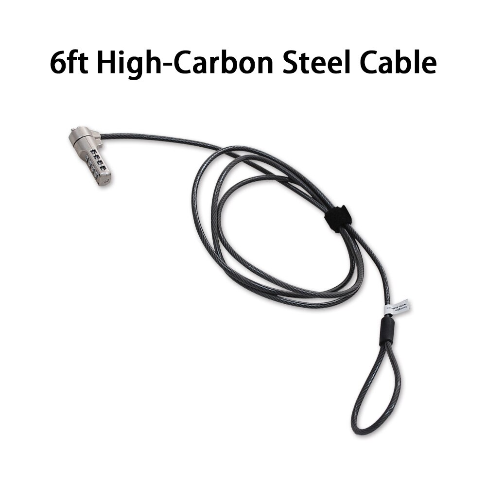 Kensington Original Portable Combination Laptop Lock with 1.8m 6ft Steel Cable Anti-Theft for Monitor and Projectors