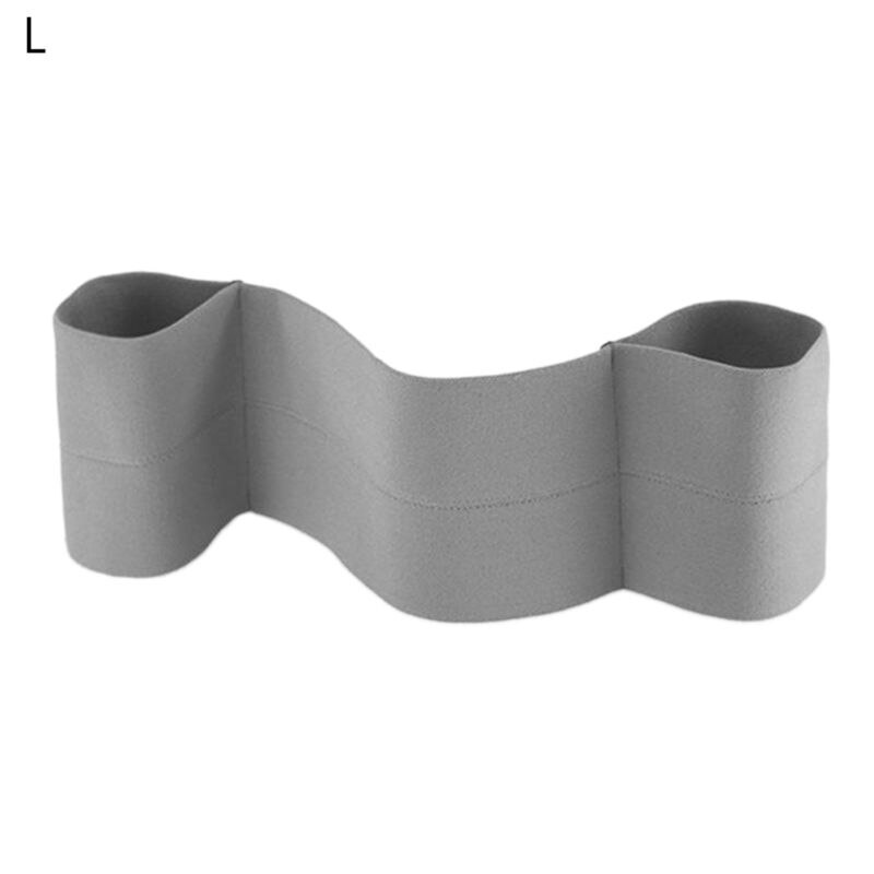 Tyngdlyftning bänkpress armbågsärmar motståndsband fitness elastiskt bandage: Grå l