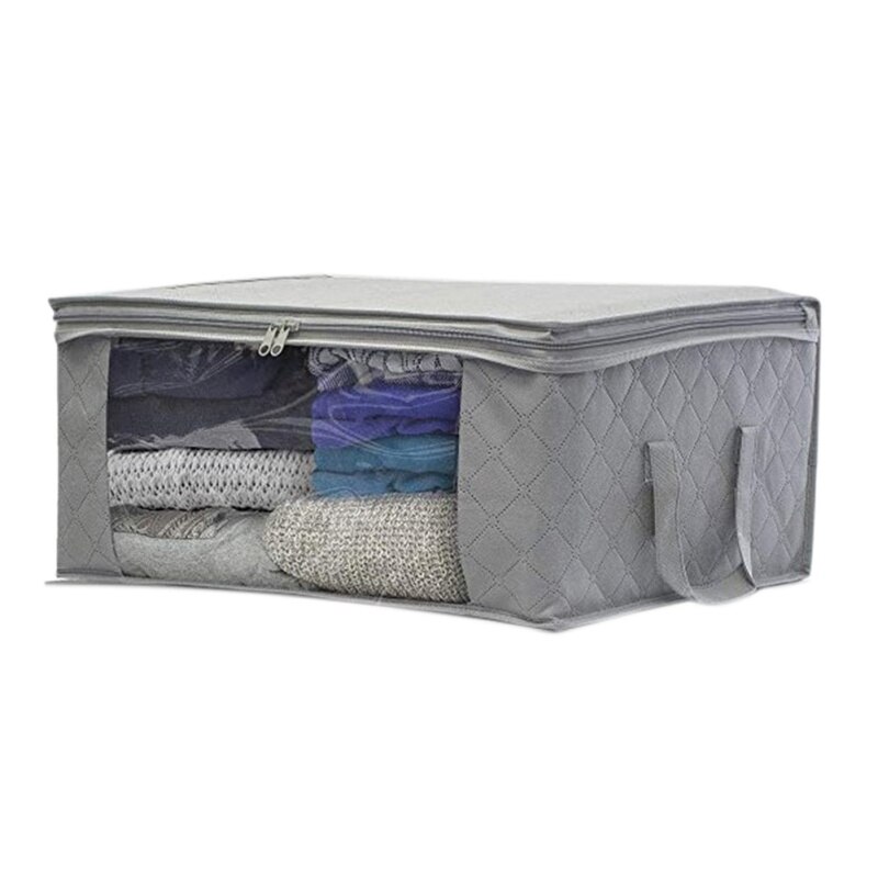 Non-Woven Clothes Storage Bag Folding Quilt Dust-Proof Cabinet Finishing Box Home Storage Supplies: B-1pc