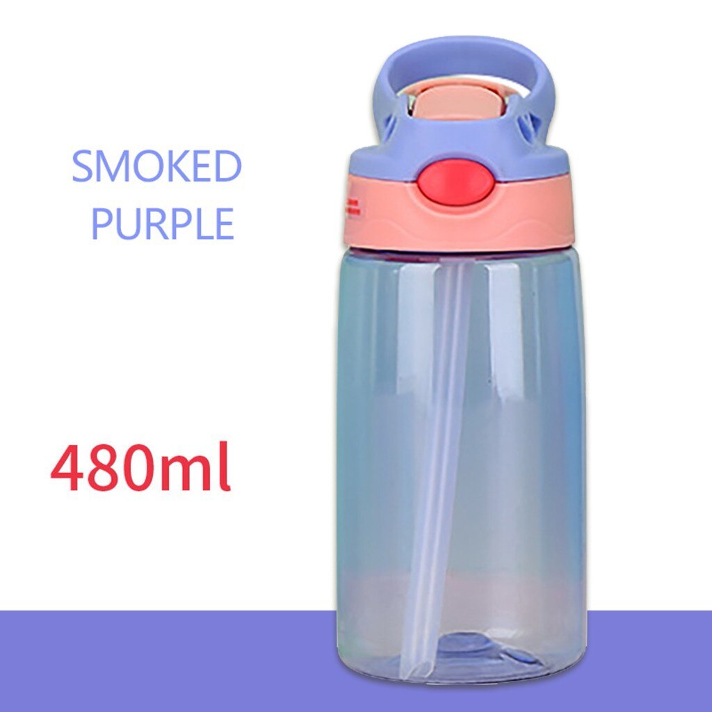 25 #480Ml Kinderen Waterfles Met Stro Deksel En Handvat Gebruik Voor School Kinderen Fles Kinderen Ketel draagbare Bidon