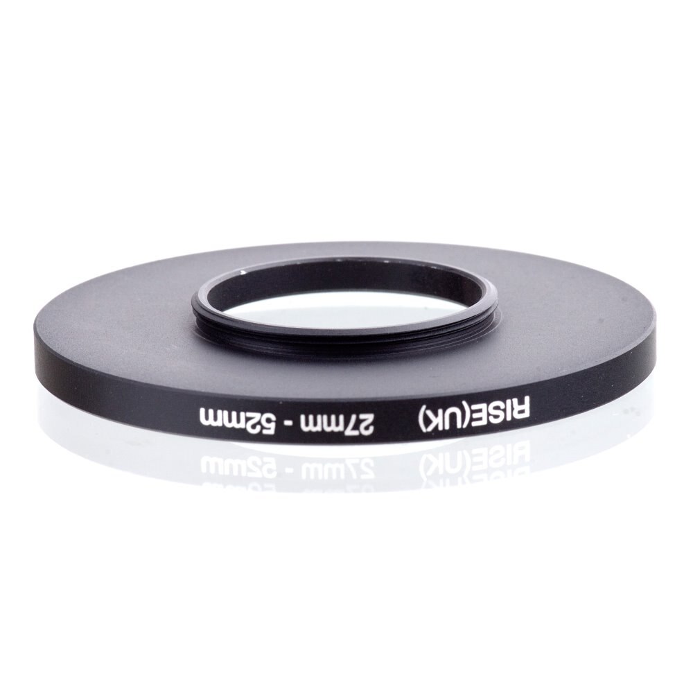 Original RISE (UK) 27mm-52mm 27-52mm 27 para 52 Step Up Filtro Anel Adaptador preto