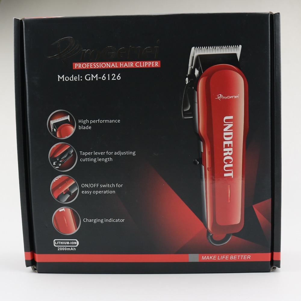 Cordless hair clipper taper lever barber trimmer hair cutter electric hair cutting machine men haircut adjustable