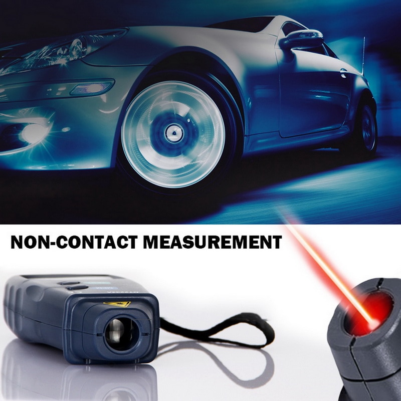Tachymètre numérique facile à transporter Tach mètre numérique sans contact très grand écran LCD à 5 chiffres 2.5 ~ 99999 tr/min gamme de mesure