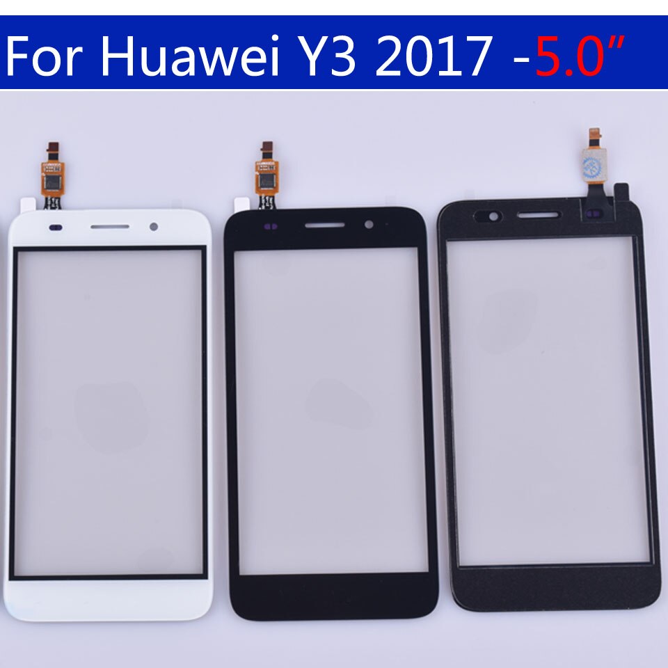 5.0 &quot;per Huawei Y3 2017 Touch Screen Digitizer pannello frontale in vetro per CRO-L02 CRO-L22 CRO-L03 Touchscreen CRO-L23