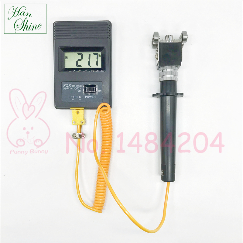 Type K Roller Surface Thermocouple -50°C ~ 500°C Handheld Contact Temperature Sensor for Moving or Rotating Surfaces