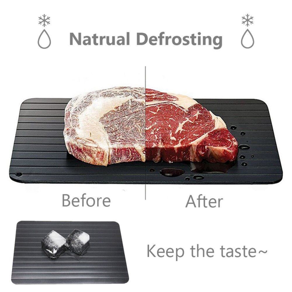 Fast Defrosting Tray Aluminum Kitchen The Safest Way to Defrost Meat or Frozen Food Quickly Without Electricity Microwave Wa