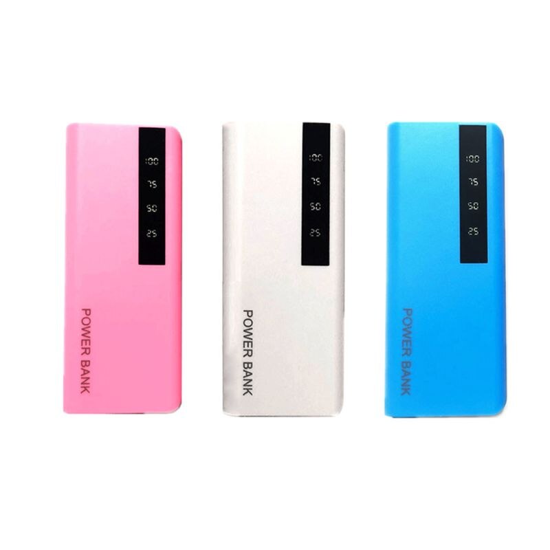 5x18650 Power Bank Battery Box Dual USB Mobile Phone Charger DIY Shell Case Holder with Digital Display Screen