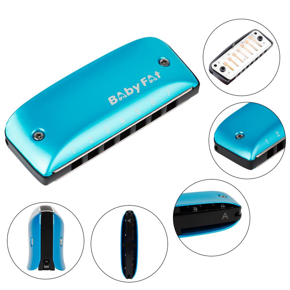 Harmonica Baby Fat 7hole Blues Color Harmonica Blues Jazz Rock Folk