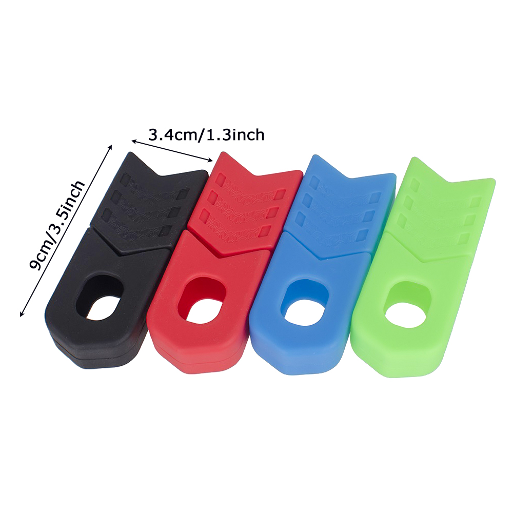 Manchon de bras en Silicone pour pédalier de vélo de montagne, 4 pièces, protection anti-poussière antidérapante pour pédalier de vtt
