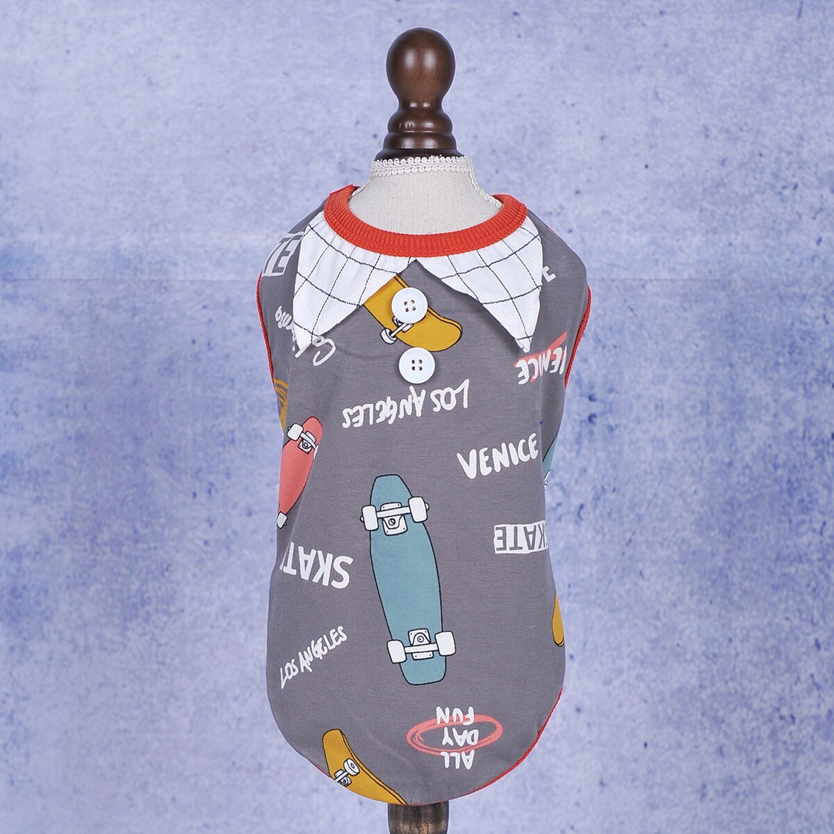 Boy Dog Cat Shirt T-shirt Floral Pet Puppy Shirts Spring/Summer Clothing Apparel 5 Sizes 4 Colours: Gray / L