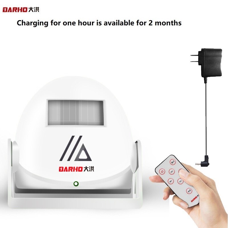 Darho Rechargeable Wireless Visitor Customer Ding-Dong Door Chime Entry Alert Entrance Alarm Greeting Warning Doorbell: WITH US PLUG