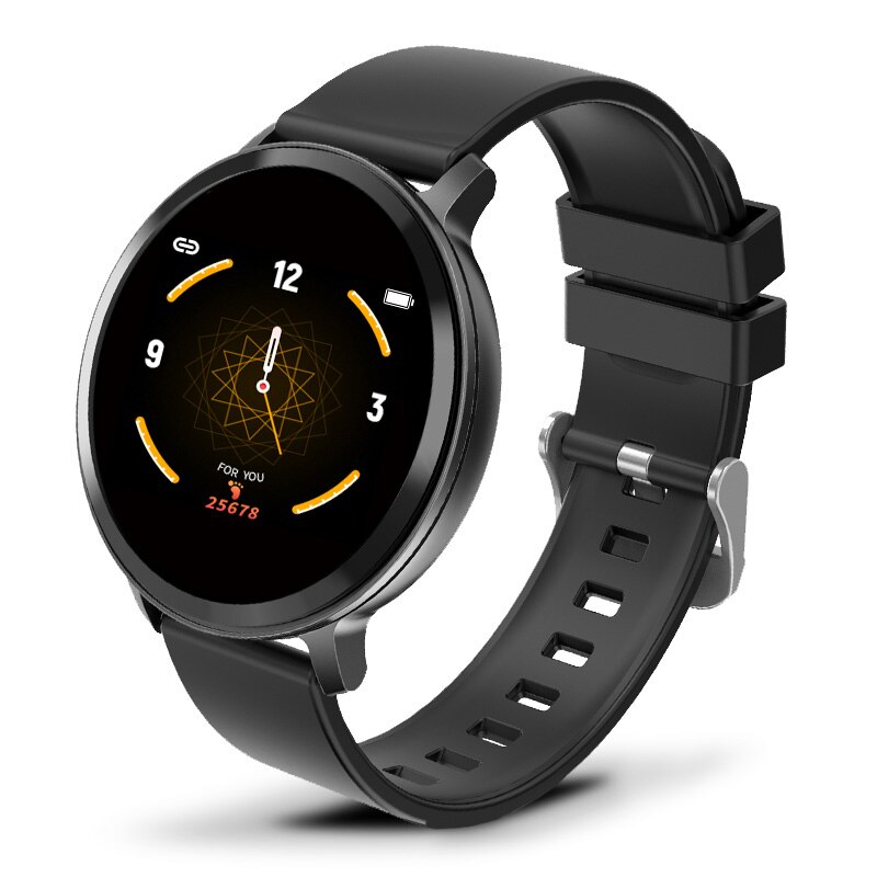 Smart Watch Women Waterproof Fitness Tracker Heart rate Blood Pressure Monitor Pedometer Sport Bracelet Smart wristband Fit bit: Black