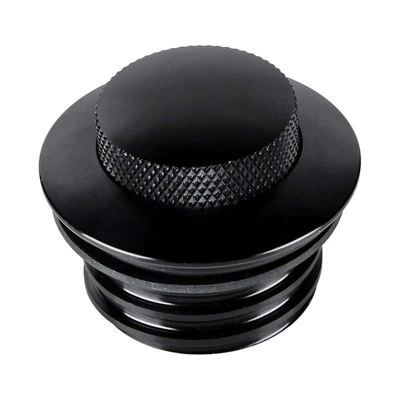 Flush Pop-Up Reservoir Gas Cap Vented Fuel Tank Screw For Harley-Davidson Black: Default Title