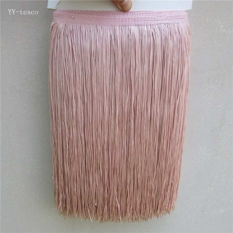 Franges en dentelle Polyester noir 10 mètres | Ruban d'habillage à coudre, robe style Latin, rideau de vêtement sur scène, accessoires largeur 30cm: Bean pink
