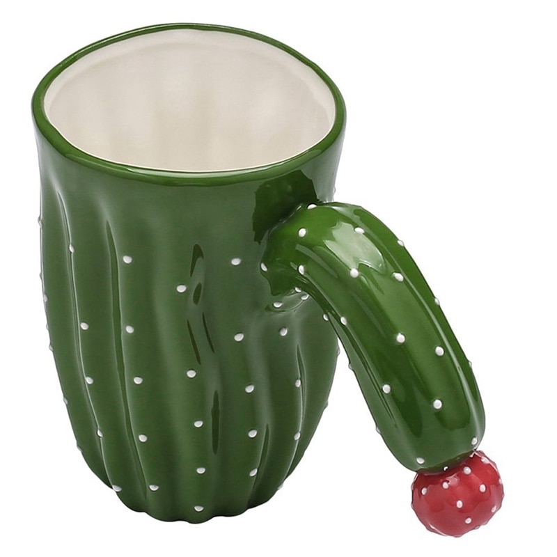 Green Cactus Mugs,Novelty Cactus Coffee Mugs, 14 Ounce, Gifting for Birthday and Festival