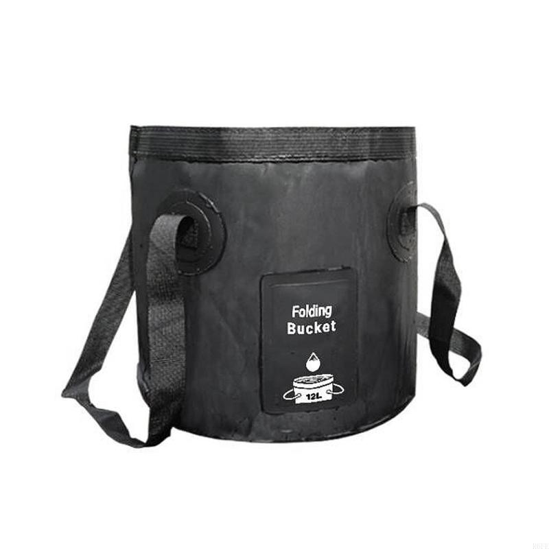 652F MultiPurpose Foldable Pails Bucket Portable Folding Bucket Travel Basins for Hiking, Camping and Outdoor Survival: black