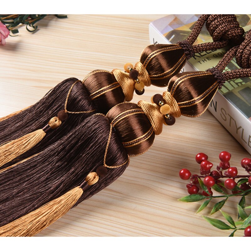 Ceinture de Suspension à Pompons pour Rideaux, en Cordes, Embrasses Décoratives en Bandages à Boucle, Accessoire de Décoration de Salon, Chambre ou Salle à Manger: 1 / 1 pcs