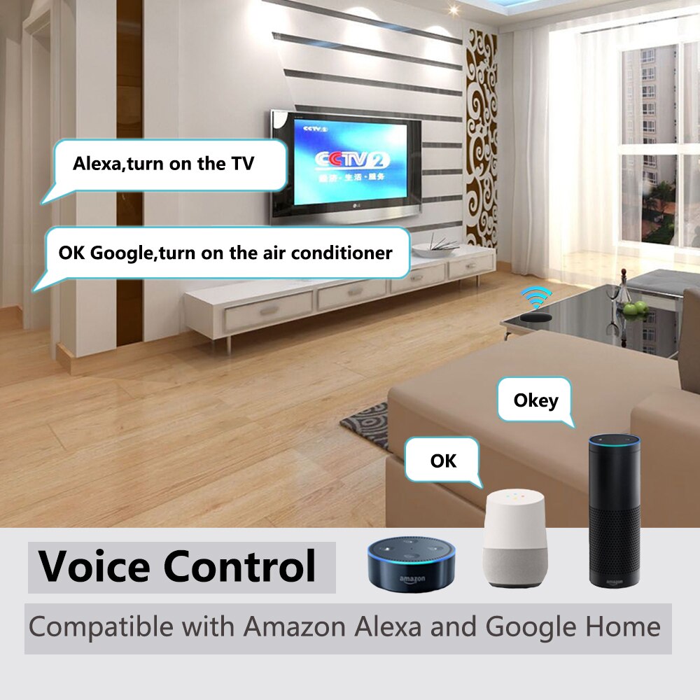 Tuya Wifi IR Remote Control Smart Home Universal Infrared Smart Control for TV Alexa Google Home Air Conditioner