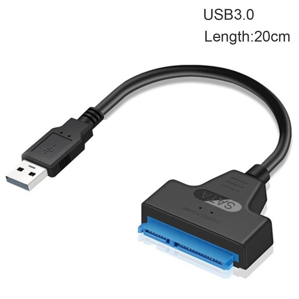 SATA to USB Adapter SATA 3 Cable support 6Gbps for 2.5 Inches External SSD HDD Hard Drive 22 Pin Sata III Cable,USB 2.0/3.0,20cm: 2