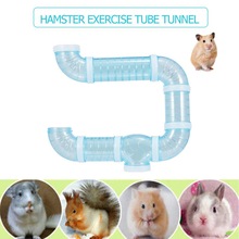 Bricolage u-type ligne de tuyau en plastique Tube formation jouant connecté Tunnel externe jouets pour petit Animal Hamster Cage Hamster Sports