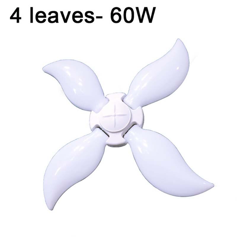 Workshop LED Garage Light Ceiling Lights 85-265V 30-75W Fixture Deformable Lamp Stadium LED Industrial Lighting Deformation Lamp: 4 Leaf 60W