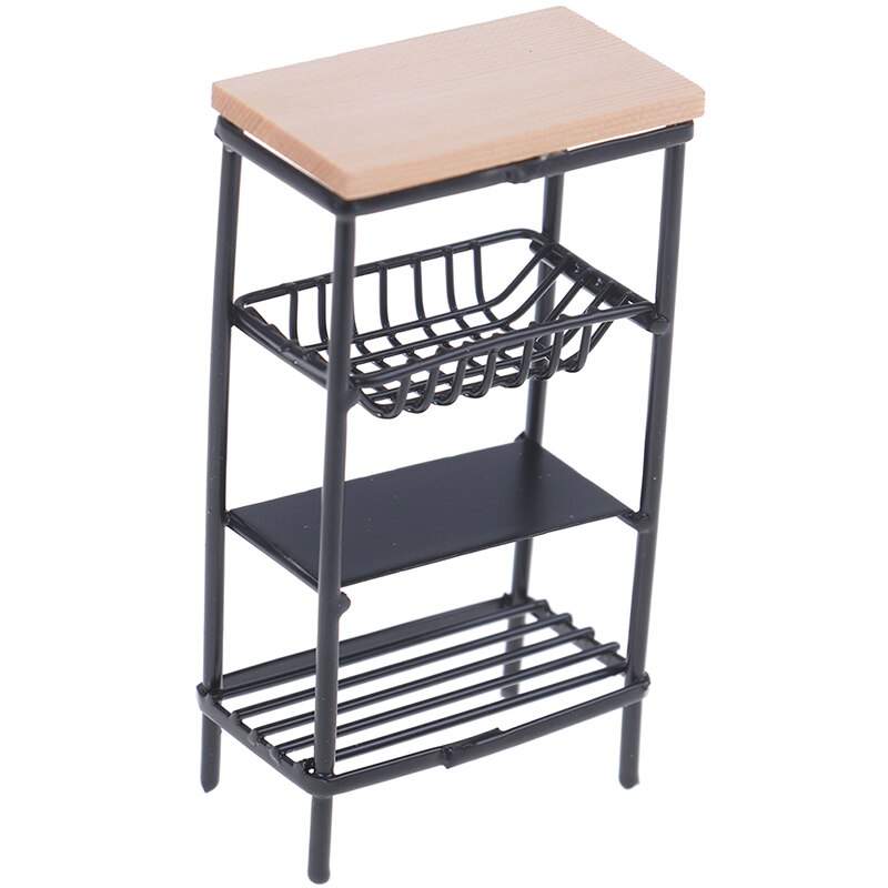 1:12 akcesoria robić domu dla lalek mini czarna kuchnia szafka boczna miniaturowa półka ekspozycyjna akcesoria kuchnia jadalnia szafka dla dzieci