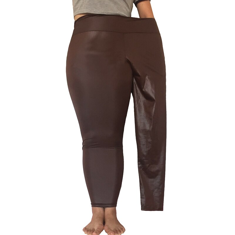 Byxor i skinnimitation med hög midja leggings feta mm stretch byxor i stor storlek 5xl stora byxor med botten