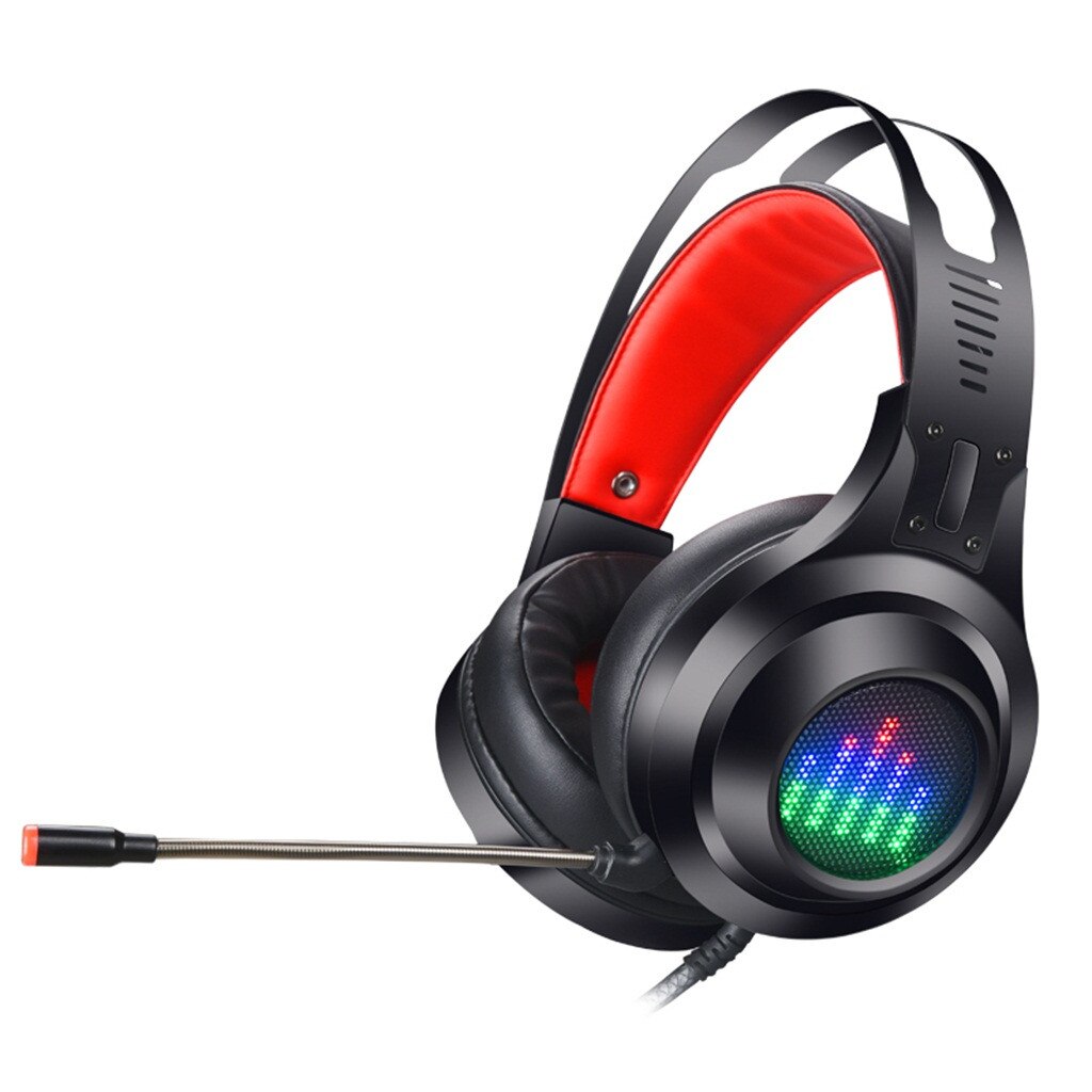 HL-G08 USB Stereo PC Gaming Headset Luminous Wired Headphone Microphone Laptop Noise Canceling Headphone Headphones UD