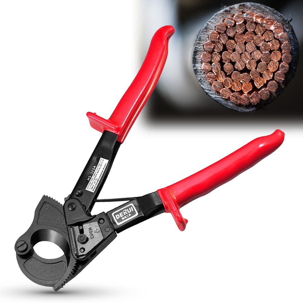 HS-325A 240mm2 Insulated Pliers Ratcheting Ratchet Cable Cutter Carbon Steel Germany Wire Cutter Long Nose