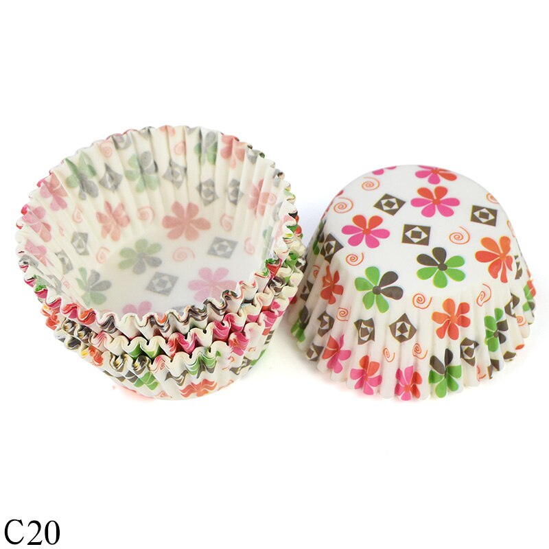 Doublures de Cupcake, tasse de cuisson, bricolage, plateau en papier à muffins, plateaux à pâtisserie, fournitures de cuisine, moule à gâteau, outils de décoration, 100 pièces: C20