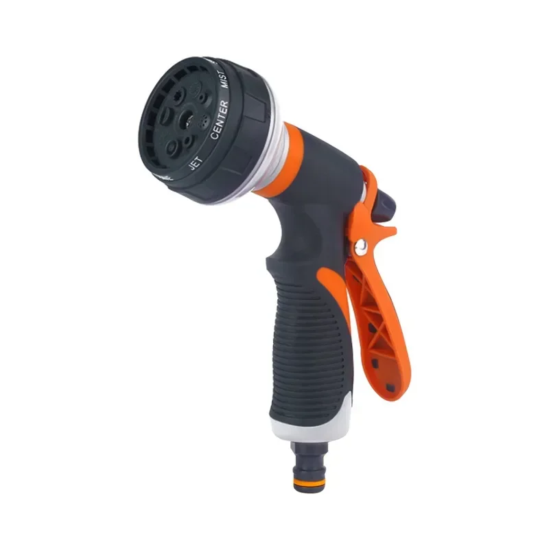 Mangueira polvilhe bico para lavagem de jardim carro 8 modos de pulverização gramado rega multifuncional ferramenta água alta pressão: Incolor
