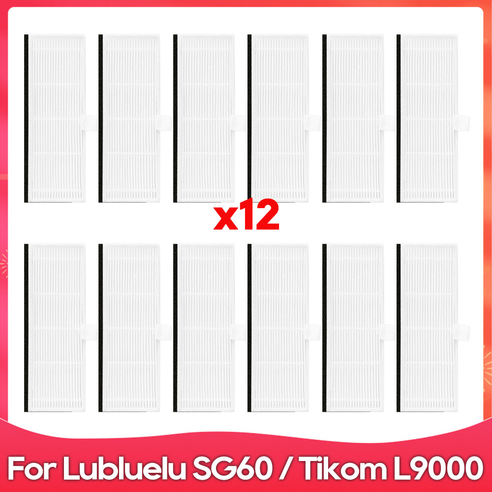 Fit For Lubluelu SG60 / SL60 / SL60D / SL61 / Tikom L9000 Robot Vacuum Parts Accessories Roller Side Brush Hepa Filter Mop Cloth: Clear