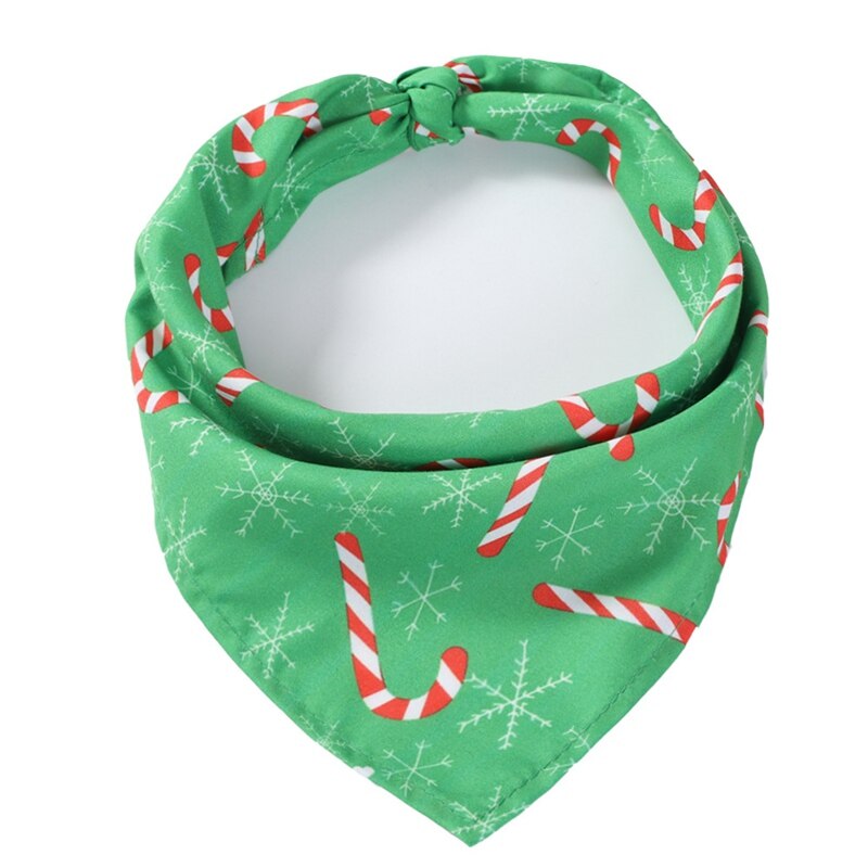 Jul kæledyr halstørklæde spyt håndklæde rød grøn santa rensdyr stribet xmas bibs tørklæde krave til små store hunde