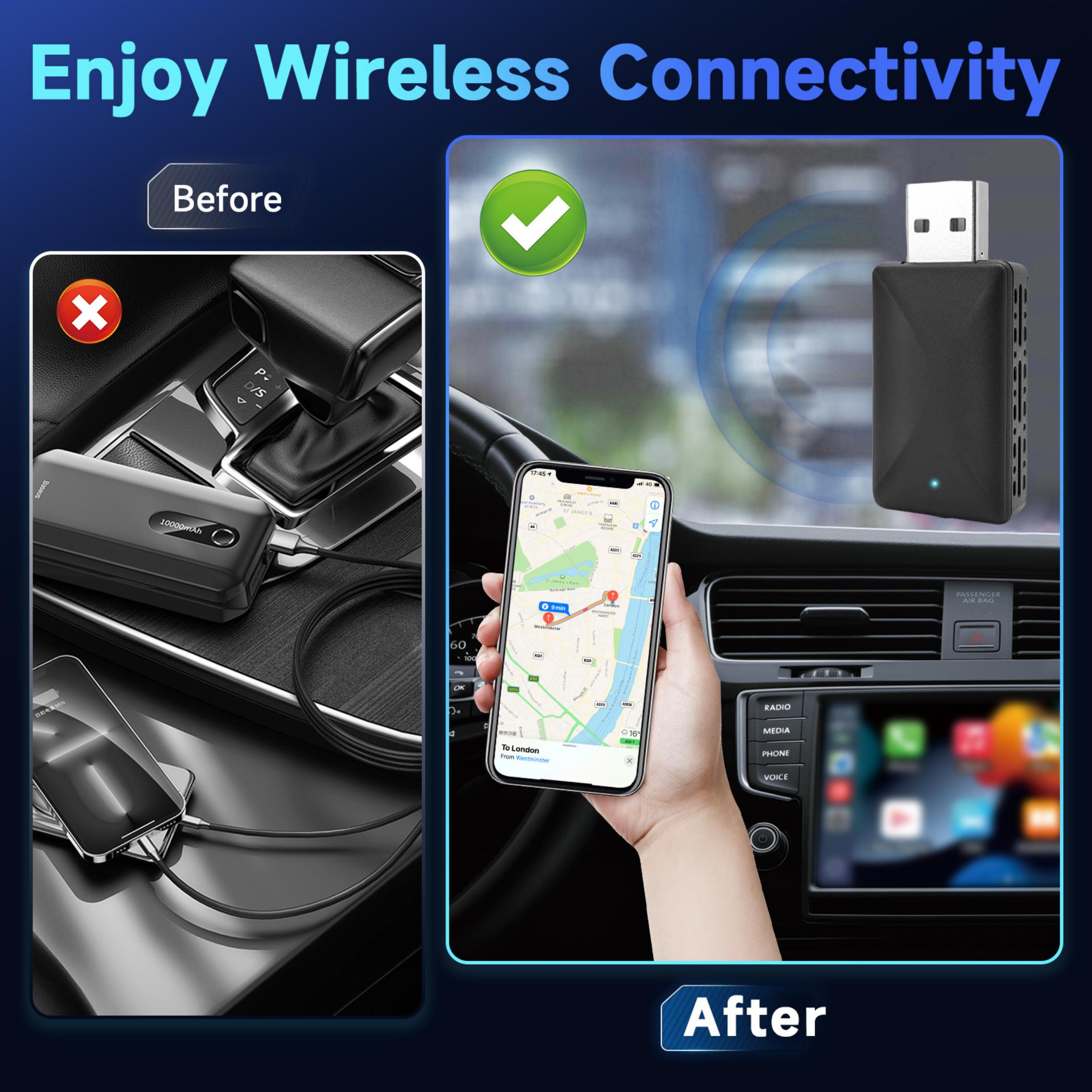 2-in-1 Wireless CarPlay & Android Auto Adapter, Pl... – Vicedeal