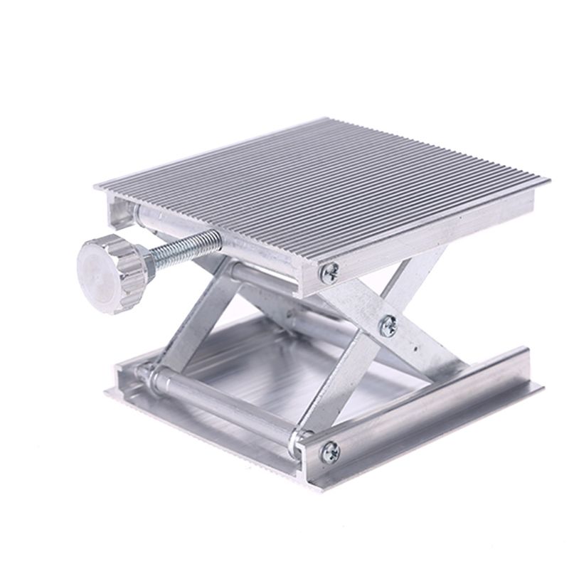 Rustfrit stål justerbar løftebord lab løftestativ rack platform  w91b