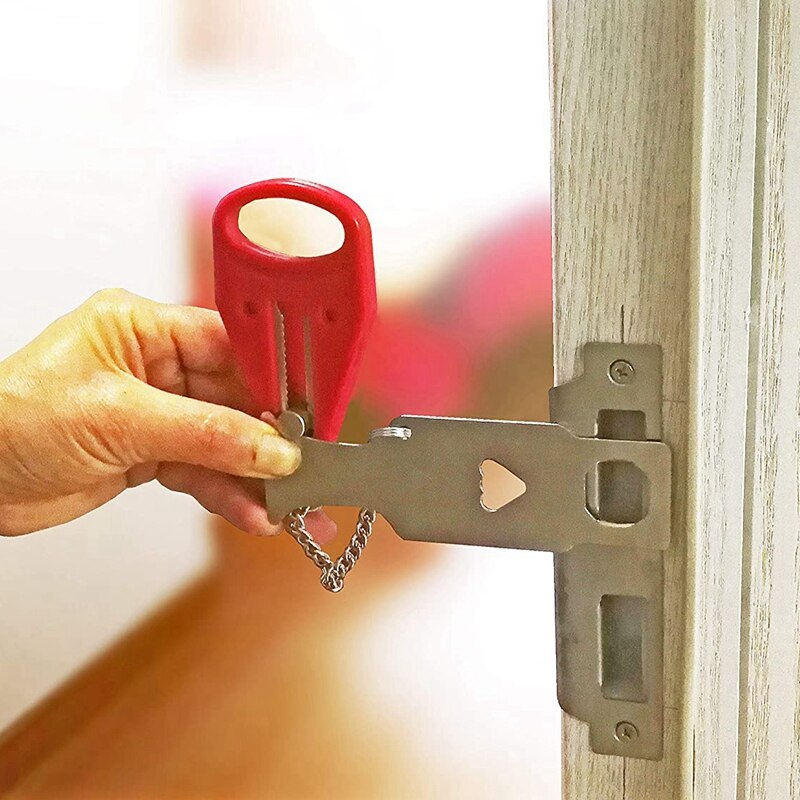 Bærbar dørlås erstatter addalock kompatibel til rejselås, skolelåsningslås også for sikkerhed hjemme lejlighed livi