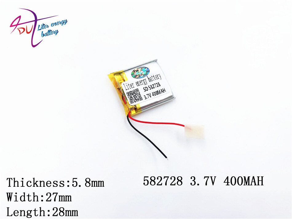 582728 602530 583030 Litro di Energia 3.7v Al Litio Ricaricabile Batteria Ai Polimeri di 400mah Mp3/4 Bluetooth Radio di Monitoraggio Della Batteria