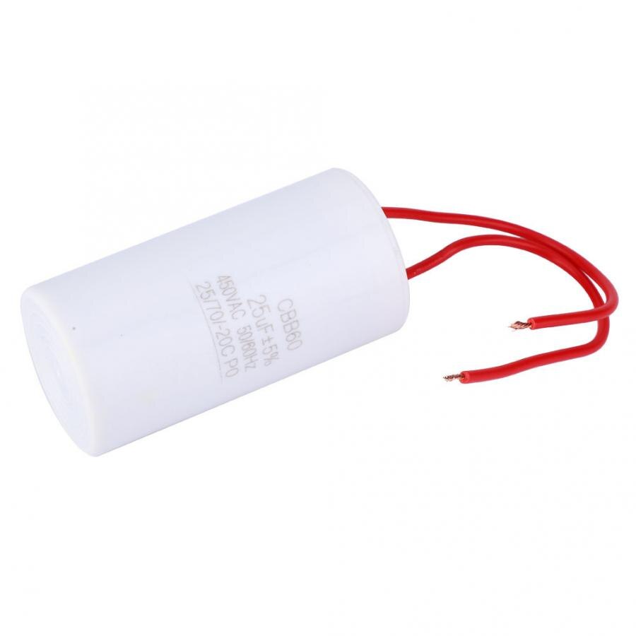 CBB60 Motor Run Capacitor Insert Starting Capacitor 25uF 450VAC for Home Electric Appliance