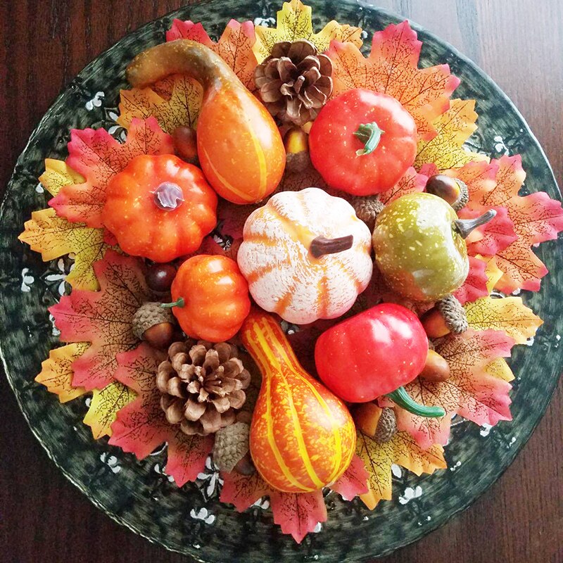 Halloween Mini Kunstmatige Pompoen Dennenappels Simulatie Groente Fruit Thanksgiving Feestartikelen Oogst Home Decoratie