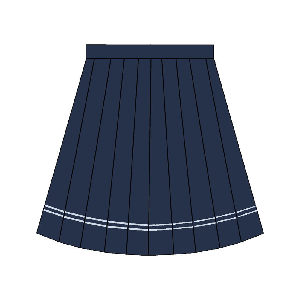 Japansk jk-uniform preppy-stil sjömansdräkt söt blå lång kortärmad topp med åtsittande midja och plisserad kjol för flicka: Xs / Blå